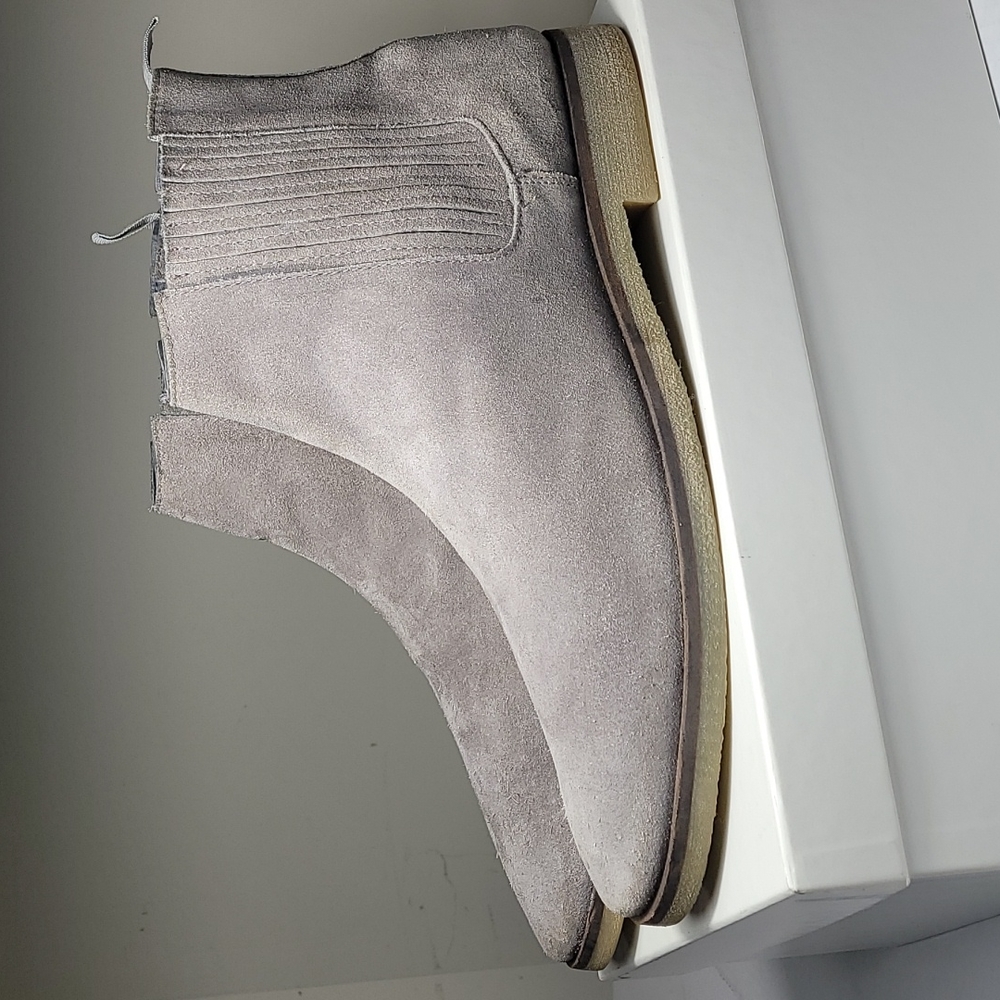 ASOS gray suede leather chelsea boots size 10.5